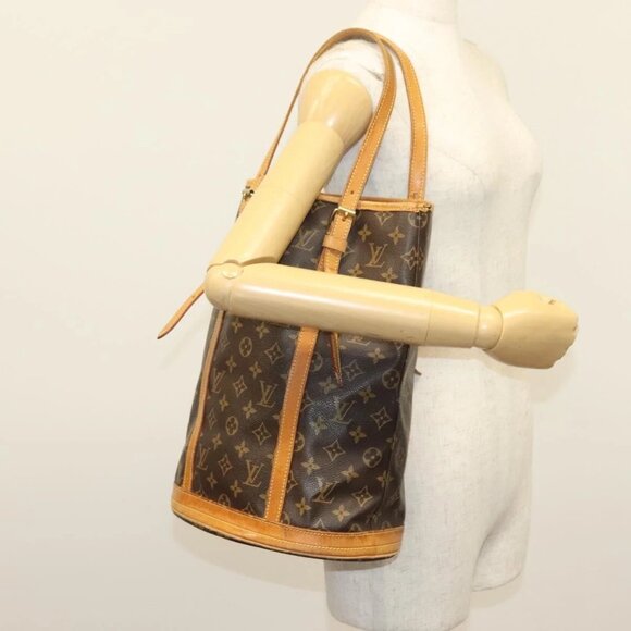 LOUIS VUITTON Monogram Bucket GM Shoulder Bag M42236 LV Auth 139562 - Picture 1 of 16